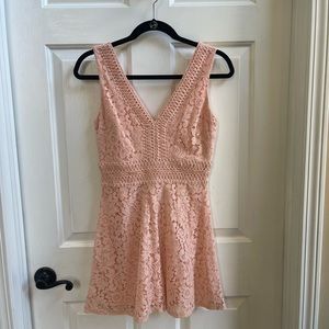 Pink lace dress